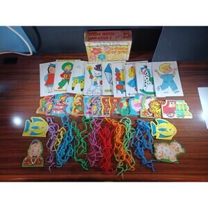 Rare Vintage Sewing Cards "A Tisket, A Tasket A Green And Yellow Basket"